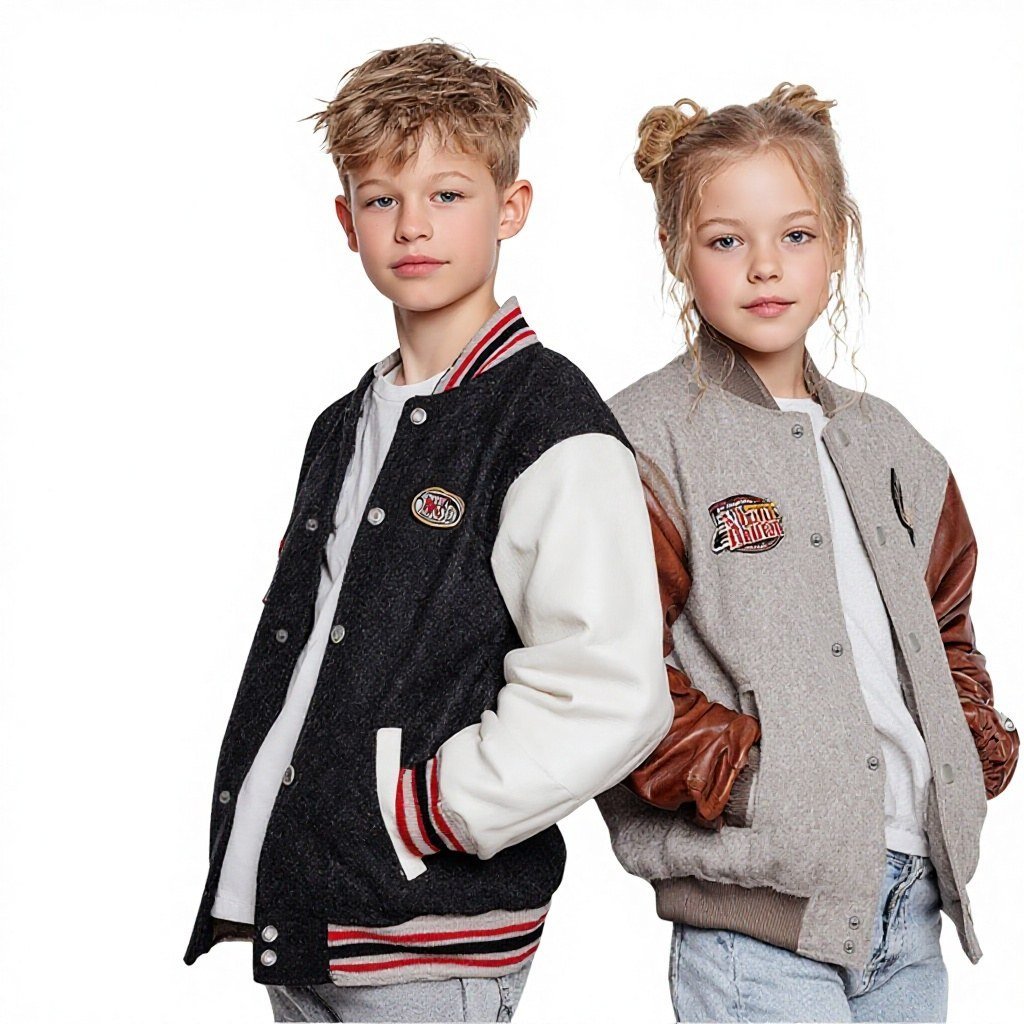 custom varsity letterman jacket wool body leather sleeves chenille — jacket-varsity-49
