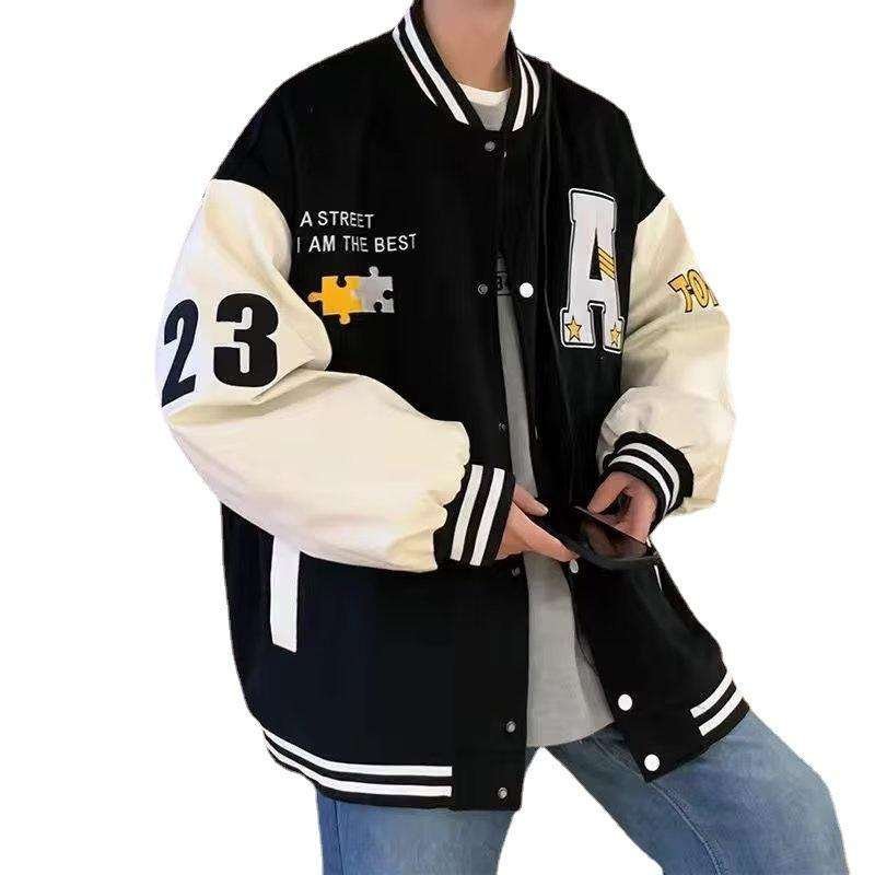 custom varsity letterman jacket wool body leather sleeves chenille — jacket-varsity-9