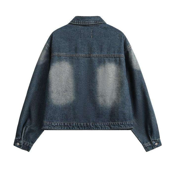 denim jacket custom oversized distressed sherpa lined denim — jacket-denim-12