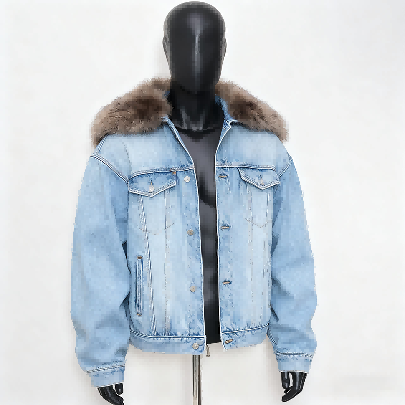 denim jacket custom oversized distressed sherpa lined denim — jacket-denim-2