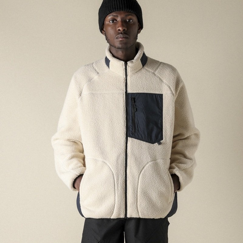 sherpa fleece jacket custom softshell fleece full zip — jacket-fleece2-29
