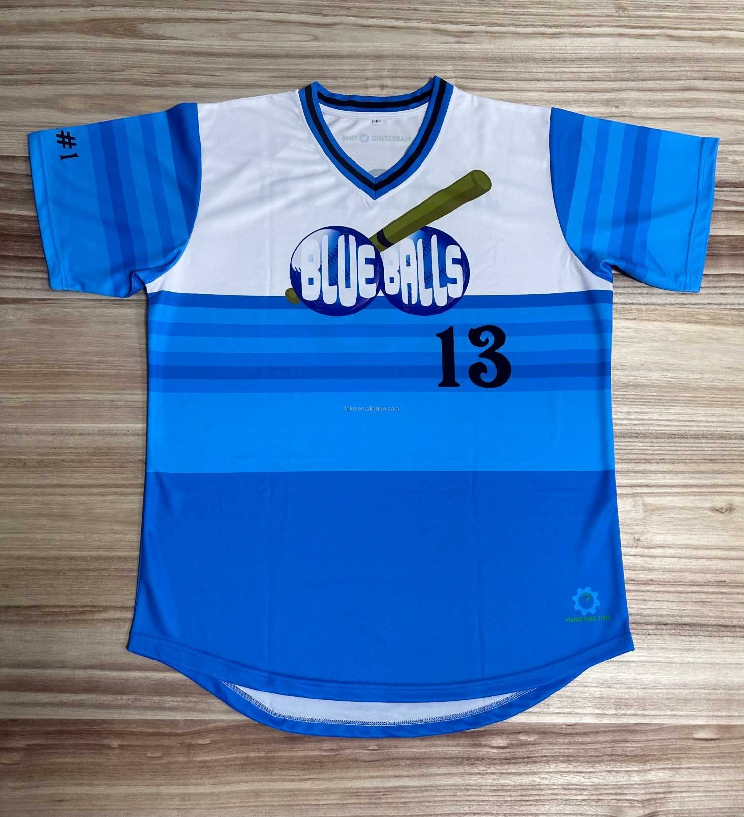 custom baseball jersey sublimated team button down pinstripe mesh — bb-jersey-9