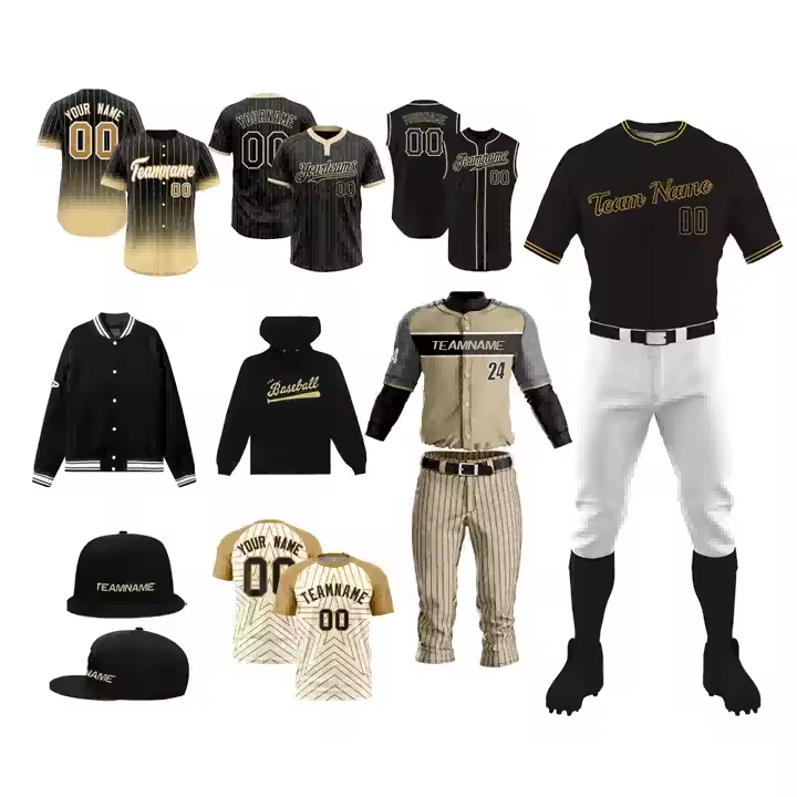 custom baseball uniform team kit jersey set youth — bb-uniform-36