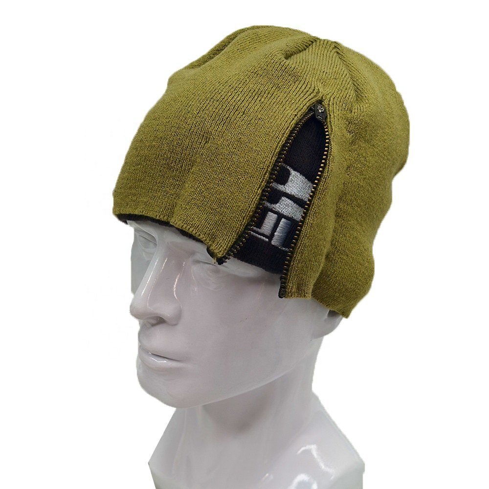 custom beanie knit hat cuffed pom winter beanie — headwear-beanie-14